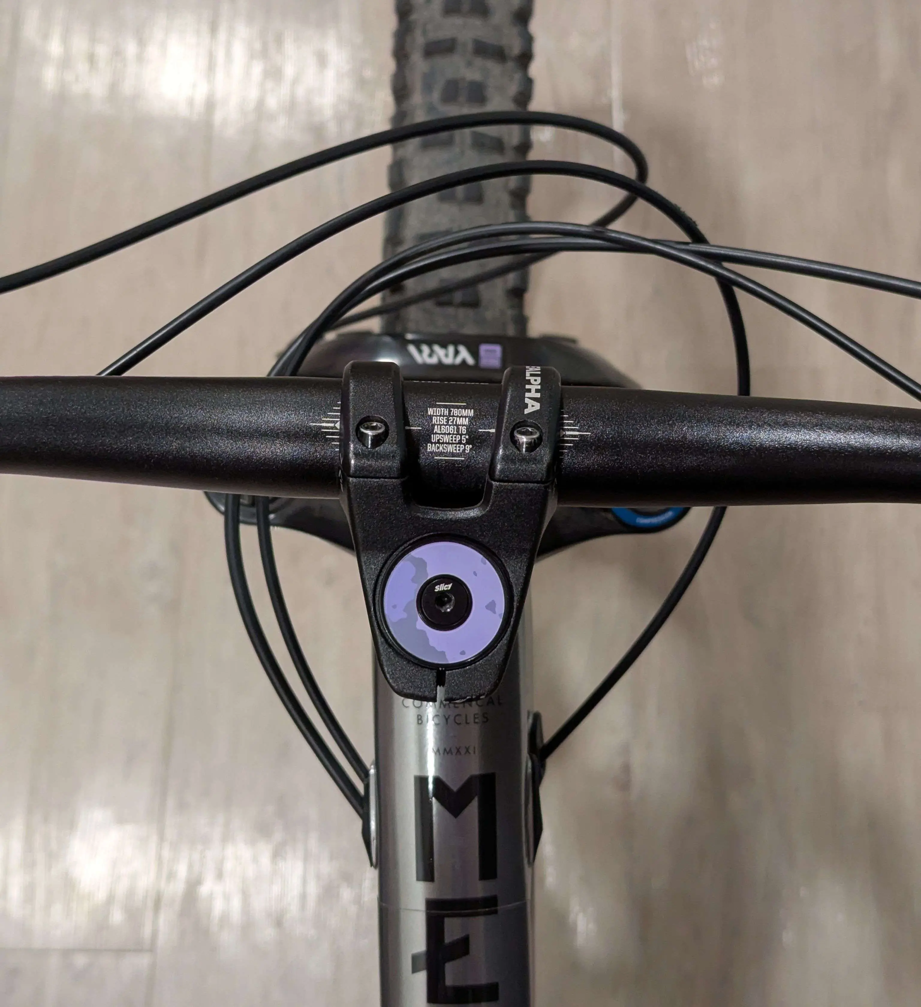 Stem topcap with algorithmic art printed on