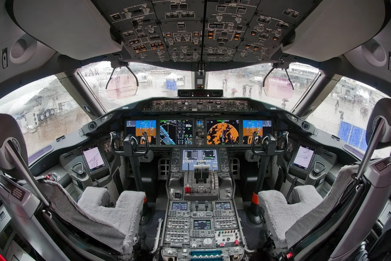 Boeing 787-8 cockpit